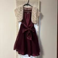パーティードレス ボレロ セット ワインレッド