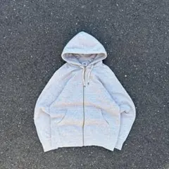 00s olduniqlo グレー 無地 ジップパーカー シティーボーイ