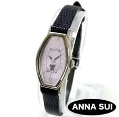 【新品電池】ANNA SUI アナスイ クォーツ トノー型 パープル 時計 稼働のサムネイル