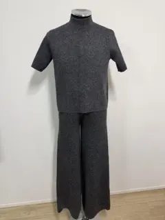 ZARA KNIT ダークグレー セットアップ M