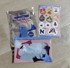 スンスン　スシロー　クリアポーチ&シール