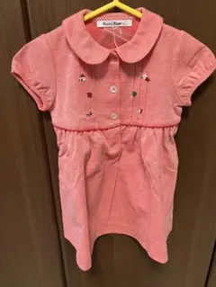 新品タグ付き★familiar 半袖ワンピース 90cm 赤