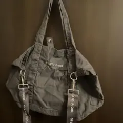 ジェラートピケ　グレー トートバッグ　ショルダー　2way 可愛い