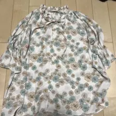 SALE ユニクロ　ポールアンドジョーコラボ　フリル花柄ブラウス　Mサイズ
