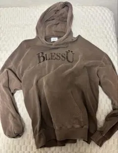 BlessU ブラック フード付きパーカー bless u pigment zip hoodie – YZ