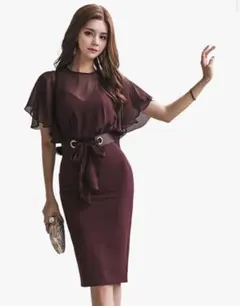 キャバドレス ミディアムドレス ハイウエスト キャミソール ワンピース キャバ嬢