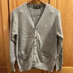 イーストボーイ グレー カーディガン ピンクロゴ