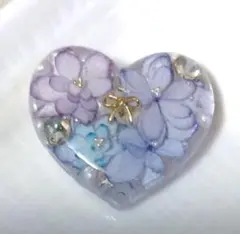 No.267 ヘアゴム キーホルダー チャーム 紫陽花 あじさい - メルカリ