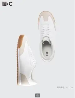 UNIQLO C スニーカー ホワイト/ベージュ 24.5cmのサムネイル