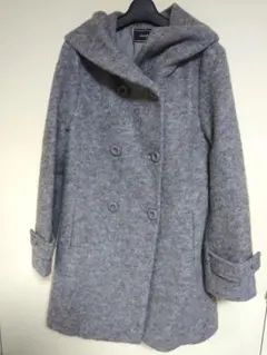 HusHusH グレー ウール混紡ロングコート サイズ３