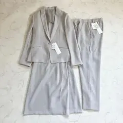 新品 LES MUES 洗える パンツ スカート スーツセットアップ ３点セット