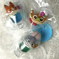 ズートピア ニック ジュディ スティッチ ディズニー スイーツマスコット３個