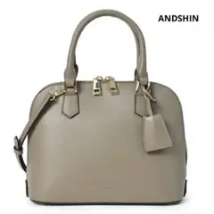 アンドシン ANDSHIN 2way バッグ グレージュ