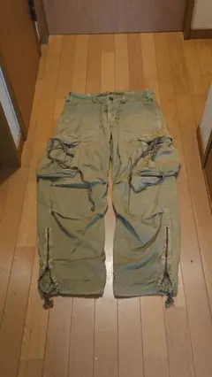 アバクロ　カーゴパンツS オリーブ　ワイドシルエット