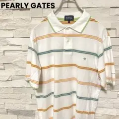 PEARLY GATES パーリーゲイツ ポロシャツ ボーダー マルチカラー