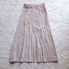 【リップサービス】スカート ロング丈 プリーツ ベージュ ウエストゴム F
