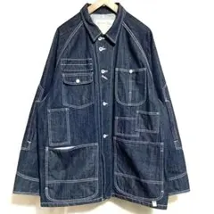 オーバーシルエットサイズ！SSZ デニムデザインカバーオールジャケットのサムネイル