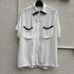 SAVOY CLOTHING ハンドステッチ オープンカラーシャツ WHITE - メルカリ