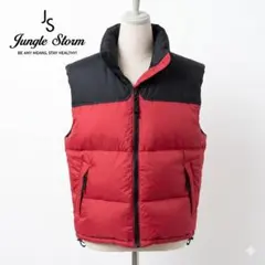 JUNGLE STORM ダウンベスト L レッド×黒 秋冬のサムネイル