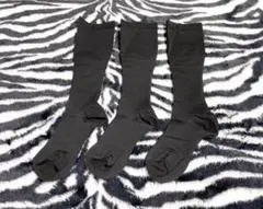 シャルレ ハードサポート ハイソックス ブラック 3足入 HD044 新品★