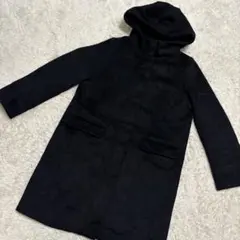 JEANASIS ネイビー コート Fサイズ ロング フードのサムネイル