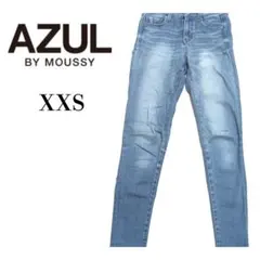 AZUL BY MOUSSY 美脚ストレッチスキニーデニムパンツ ブルー XXS