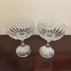 オールド・バカラ 珍品 ディアマン・ビゾー 大型 フルーツカップ 