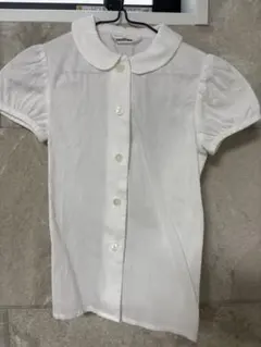 ファミリア　ホワイト　半袖ブラウス110