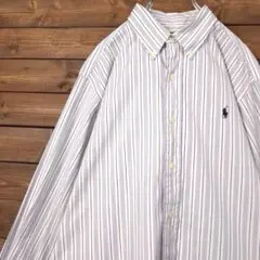90-00s Ralph Lauren ラルフローレン ストライプ 長袖シャツ