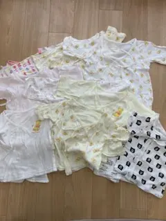 お得！ベビー肌着　新生児　短着7枚+コンビ肌着4枚セット　プーさん柄等