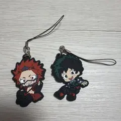 ヒロアカ ラバーストラップ 緑谷出久、切島鋭児郎