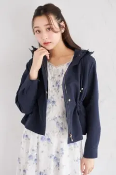 tocco closet マウンテンパーカー バックフリル ネイビー M