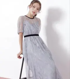 ジルバイジルスチュアート　ベロアリボンシアーワンピース