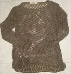 ZARAKNIT 網目編み 長袖ニットセーター