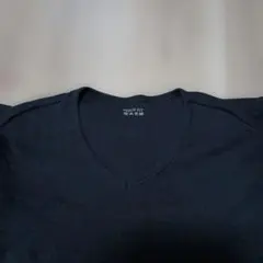 ブラック 長袖シャツ オーガニックコットンヒートテックLサイズ　男女兼用