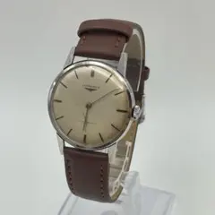 純銀製LONGINES 手巻き式腕時計 クッションケース925 銀無垢 稼働品 