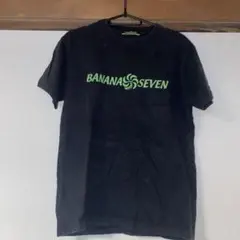 訳あり品　夏服　バナナセブン黒Tシャツ　サイズ不明　M-Lのサムネイル