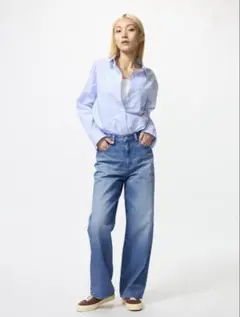 UNIQLO ワイドストレートジーンズ 25