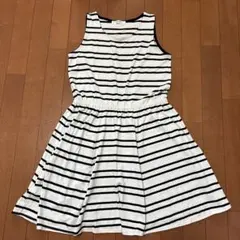 BACK NUMBER ボーダー ノースリーブ ワンピース Mのサムネイル