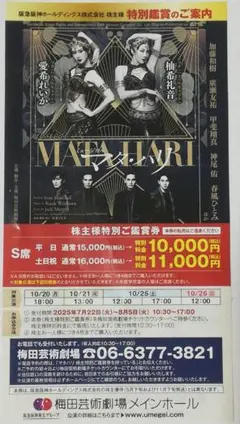 ミュージカル　マタハリ　DVD、特典クリアファイル、2021年版パンフレット DVD/ミュージカル マタ・ハリ/予約特典 クリアファイル付き