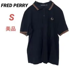 FREDPERRY フレペリ　フレッドペリー　ポロシャツ　ネイビー　オレンジ