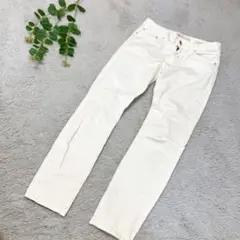 ZARAWOMAN ホワイトデニムスキニーパンツ　Ｌ相当　シンプル