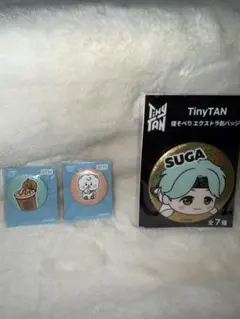TinyTAN SUGA 、BT21 SHOOKY&RJ缶バッジセット