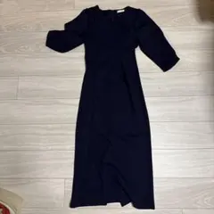 &.NOSTALGIA ネイビー ロングワンピース Mのサムネイル