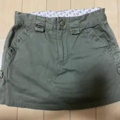 女の子　ウエスト調整可♡カーキ色のスカート　120センチ♡