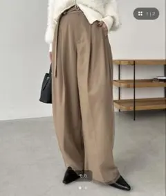 LE'MAGE×gemeilコラボ 2タックワイドパンツ 36 - メルカリ