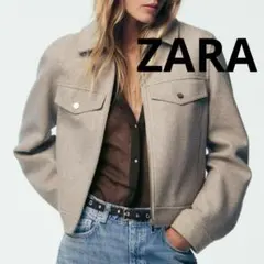 カジュアルジャケット　ショート　ベージュ　秋服 ZARAなど　アウター