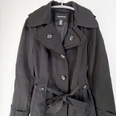 美シルエット✨ ロンドンフォグ 魅惑の黒 トレンチコート 極上アウター M相当のサムネイル