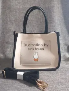♬+【新品】miffy ミッフィー キャンバス 2WAY ショルダーバッグのサムネイル