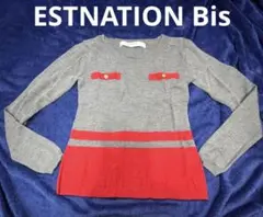 （ESTNATION Bis）バイカラー長袖ニットセーターのサムネイル